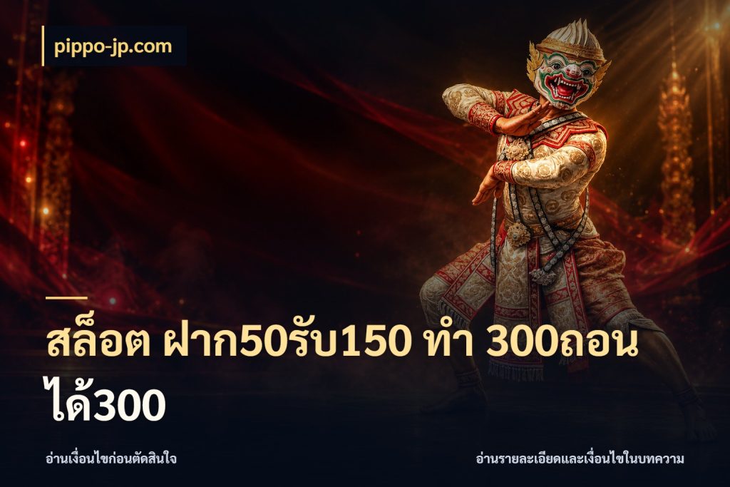 สล็อต ฝาก50รับ150 ทํา 300ถอนได้300 เปิดมุมโปรให้เข้ากับเกมแนวโปรด ในมุม pippo-jp.com