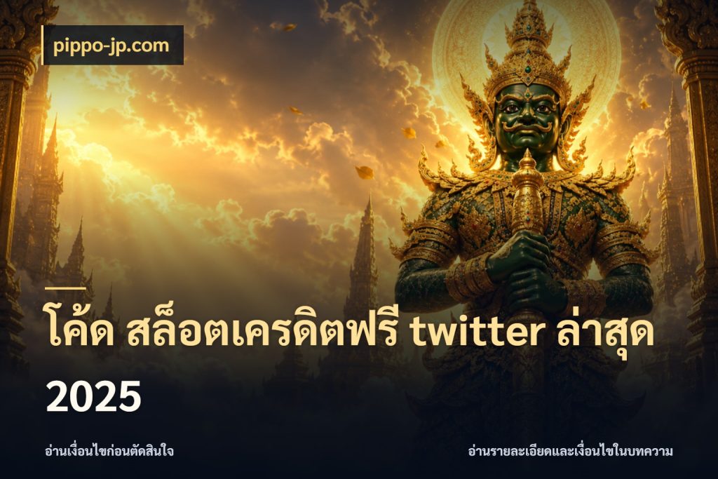โค้ด สล็อตเครดิตฟรี twitter ล่าสุด 2025 รู้จักยอดและขอบเขตของเครดิตฟรี กับ pippo-jp.com