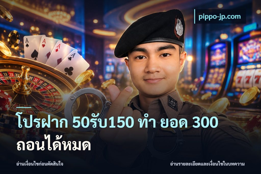 โปรฝาก 50รับ150 ทํา ยอด 300 ถอนได้หมด