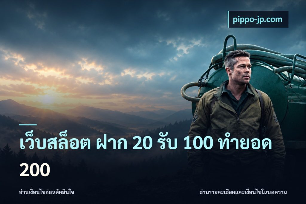 เว็บสล็อต ฝาก 20 รับ 100 ทำยอด 200