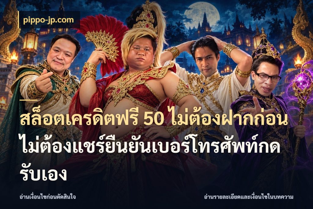 สล็อตเครดิตฟรี 50 ไม่ต้องฝากก่อนไม่ต้องแชร์ยืนยันเบอร์โทรศัพท์กดรับเอง จากชื่อเครดิตฟรีสู่ความสนุกที่เข้าใจได้ กับ pippo-jp.com