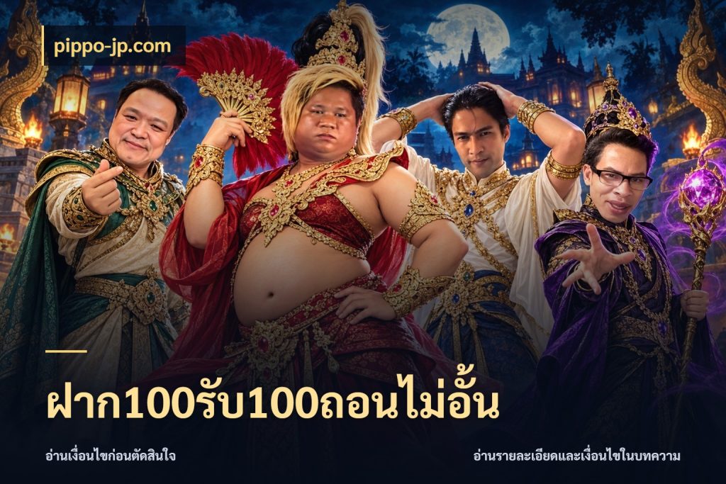 ฝาก100รับ100ถอนไม่อั้น เครดิตกับรูปแบบโปรที่ตรงใจ ในมุม pippo-jp.com