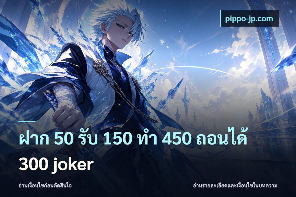 ฝาก 50 รับ 150 ทํา 450 ถอนได้ 300 joker