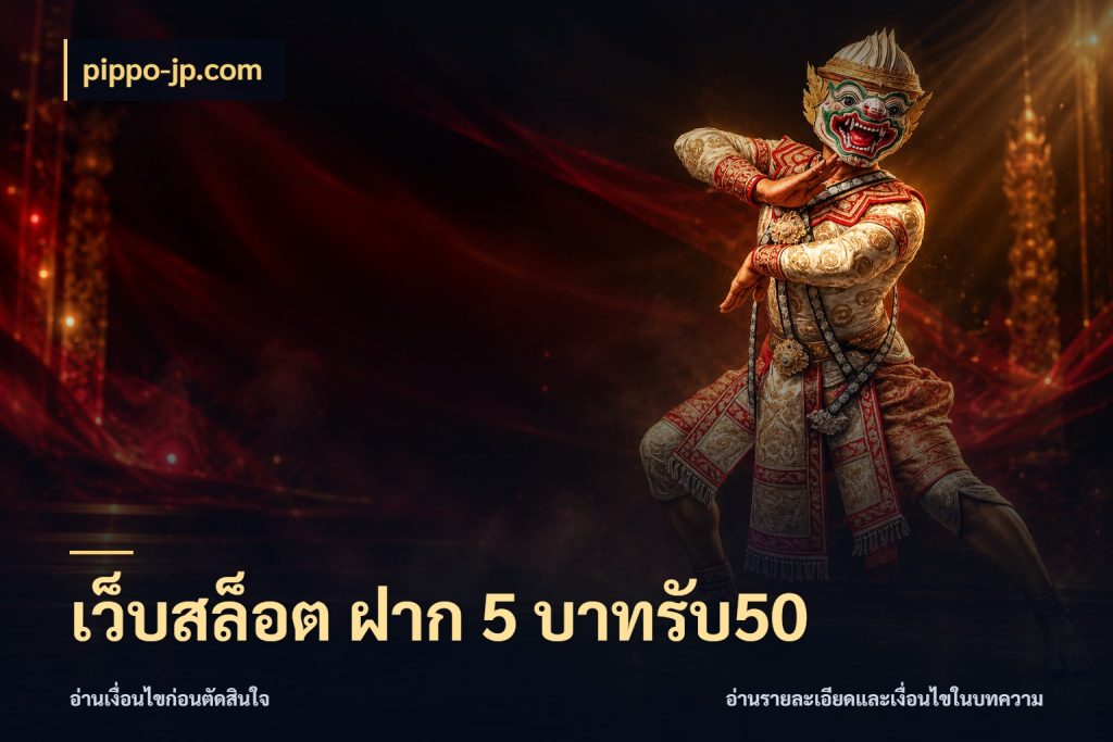 เว็บสล็อต ฝาก 5 บาทรับ50 สีสันของโปรฝากและยอดรับ ในมุม pippo-jp.com