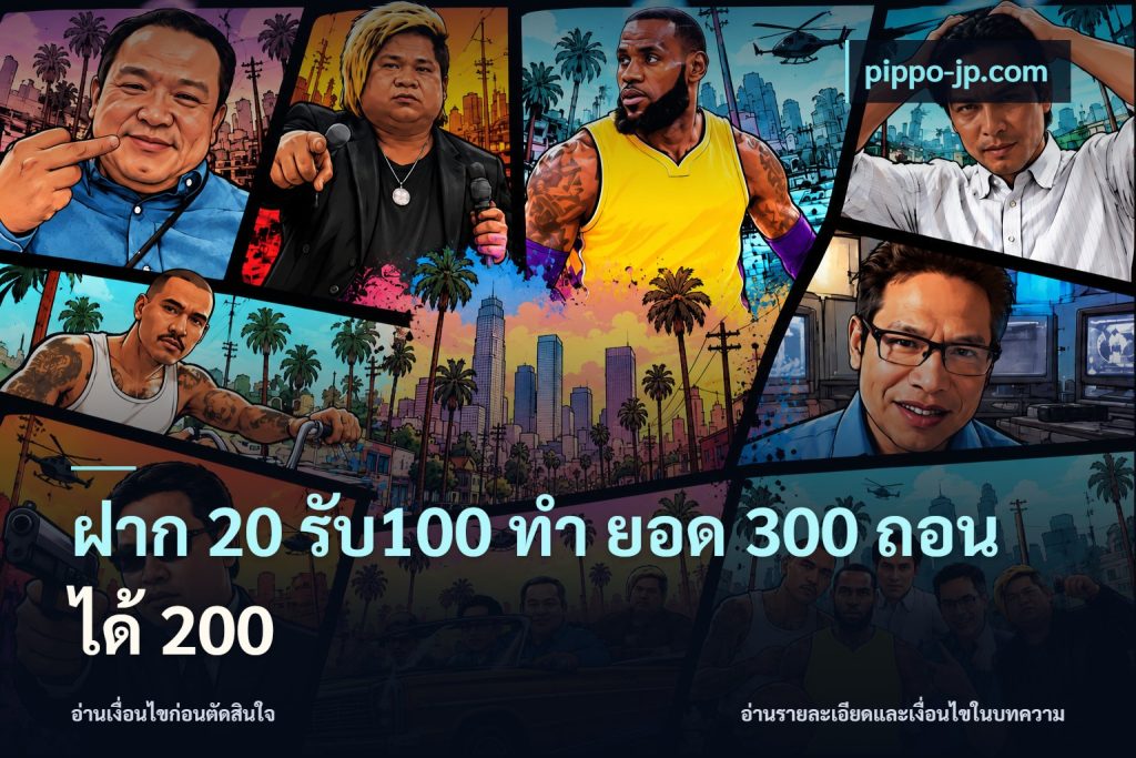 ฝาก 20 รับ100 ทํา ยอด 300 ถอนได้ 200
