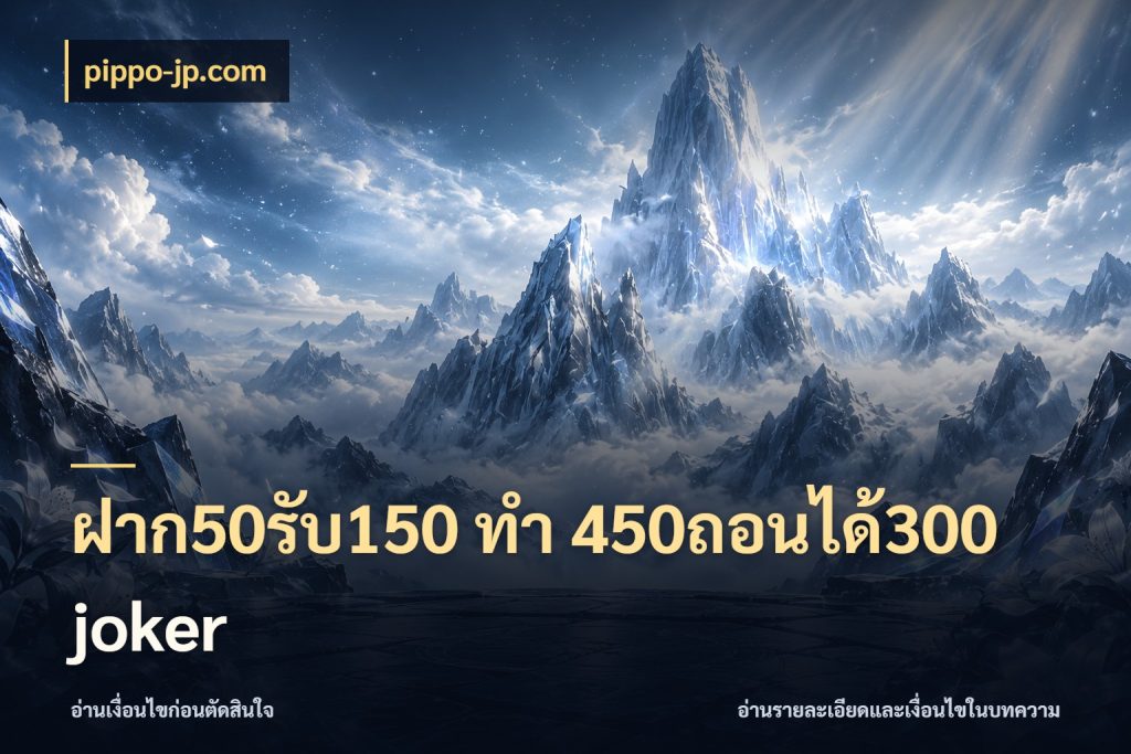 ฝาก50รับ150 ทํา 450ถอนได้300 joker pippo-jp.com สนุกกับตัวเลือกโปรในสไตล์ของคุณ