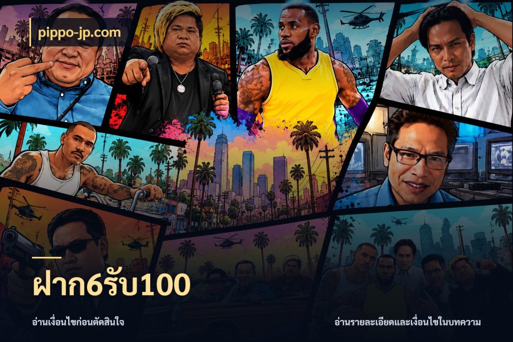 ฝาก6รับ100 pippo-jp.com จับประเด็นยอดรับก่อนเลือกความสนุก