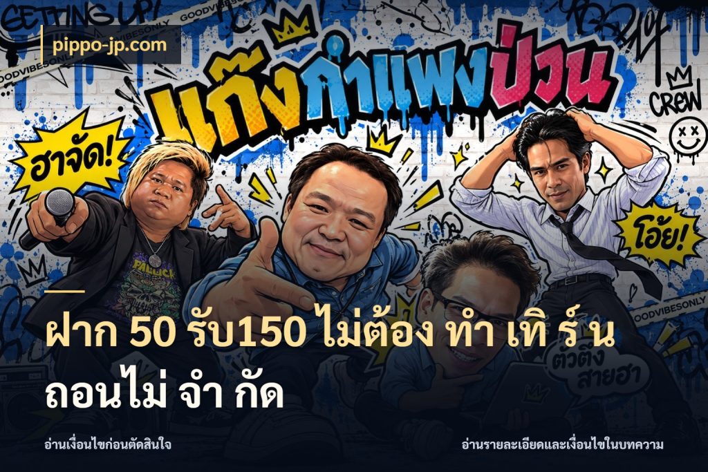 ฝาก 50 รับ150 ไม่ต้อง ทํา เทิ ร์ น ถอนไม่ จํา กัด สนุกกับตัวเลือกโปรในสไตล์ของคุณ กับ pippo-jp.com