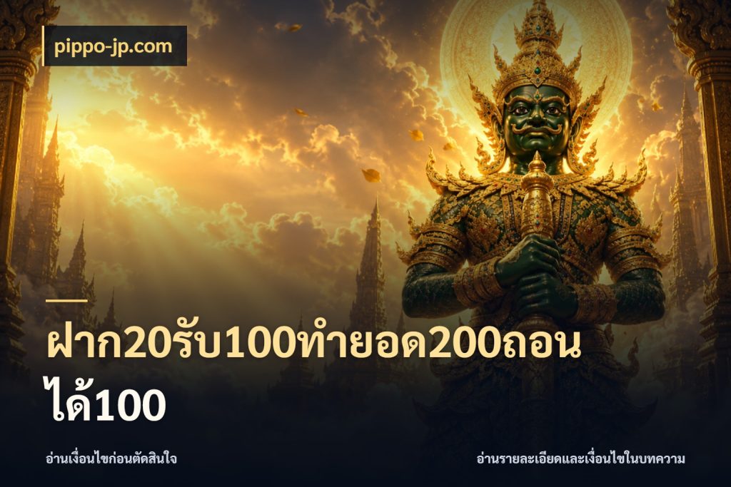 ฝาก20รับ100ทํายอด200ถอนได้100 pippo-jp.com โปรยอดรับที่สายเกมสนใจ