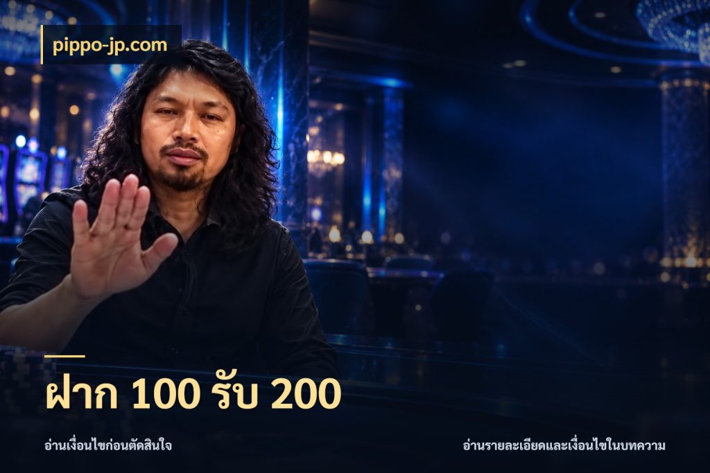 ฝาก 100 รับ 200 จับคู่โบนัสกับสไตล์เกมที่ชอบ ในมุม pippo-jp.com