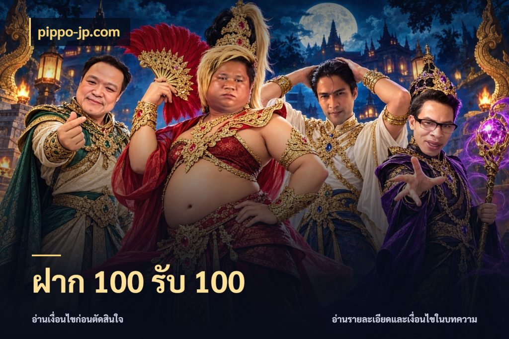 ฝาก 100 รับ 100 สีสันของโปรฝากและยอดรับ สไตล์ pippo-jp.com