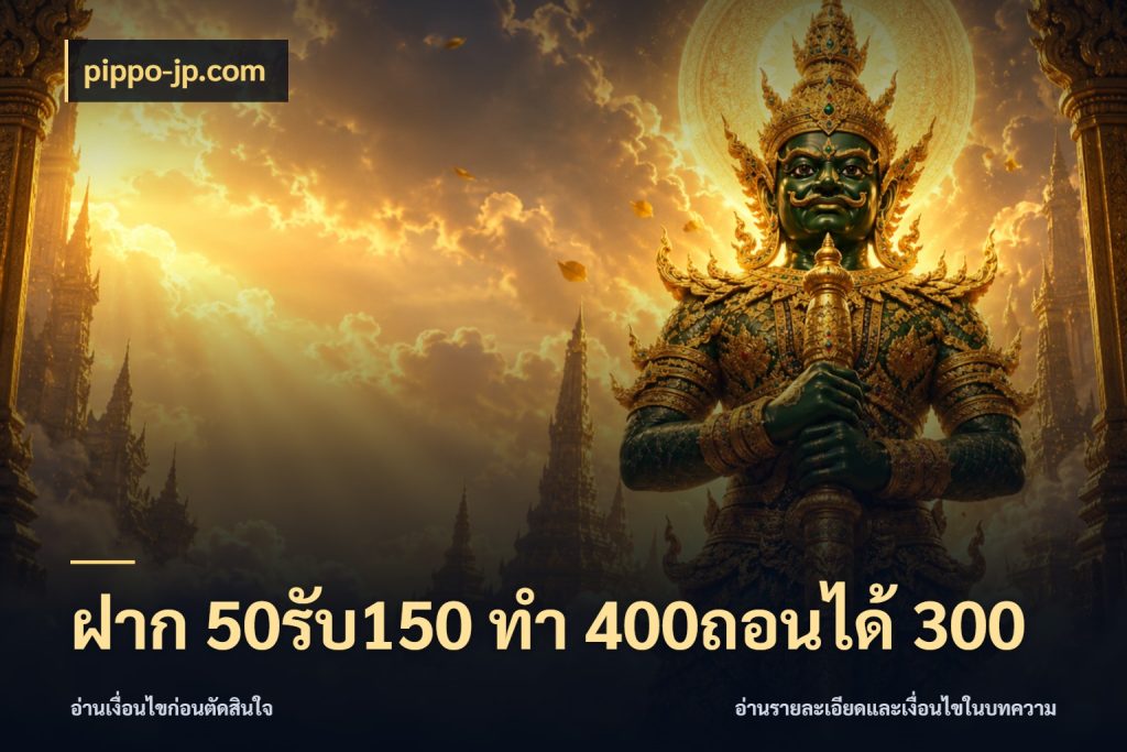 ฝาก 50รับ150 ทํา 400ถอนได้ 300 pippo-jp.com เครดิตกับรูปแบบโปรที่ตรงใจ