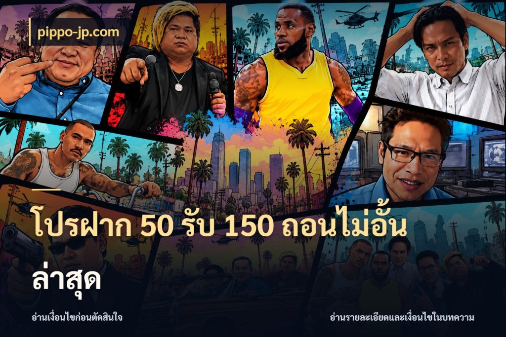 โปรฝาก 50 รับ 150 ถอนไม่อั้นล่าสุด เปิดมุมโปรให้เข้ากับเกมแนวโปรด สไตล์ pippo-jp.com