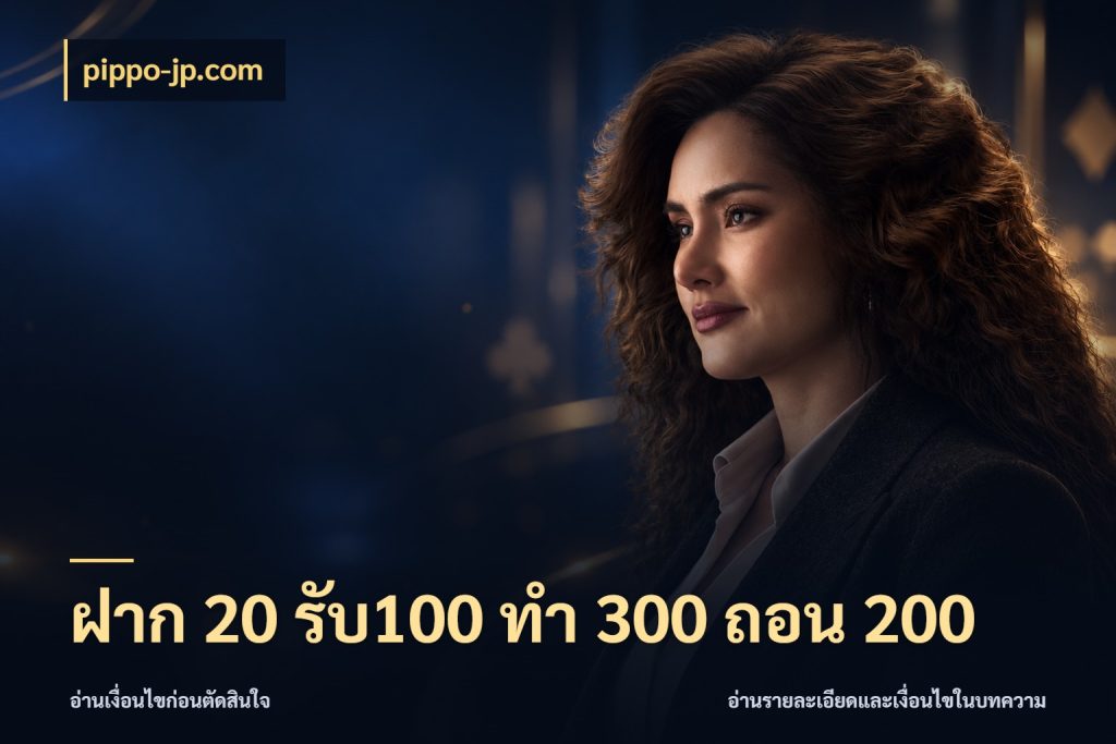 ฝาก 20 รับ100 ทํา 300 ถอน 200 pippo-jp.com สายโบนัสเลือกจังหวะสนุกได้อย่างไร