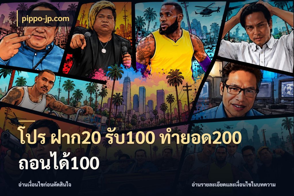 โปร ฝาก20 รับ100 ทำยอด200 ถอนได้100 จุดเด่นของเครดิตที่คนชอบเกมอยากรู้ สไตล์ pippo-jp.com