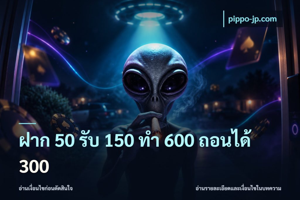 ฝาก 50 รับ 150 ทํา 600 ถอนได้ 300