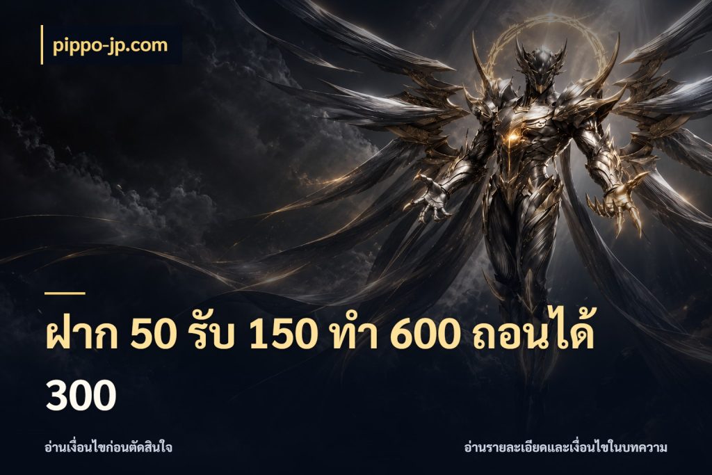 ฝาก 50 รับ 150 ทํา 600 ถอนได้ 300 ยอดฝากและยอดรับในมุมของคนชอบลุ้น กับ pippo-jp.com