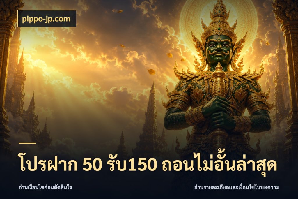 โปรฝาก 50 รับ150 ถอนไม่อั้นล่าสุด pippo-jp.com รูปแบบโบนัสกับสิทธิ์ของสายเกม