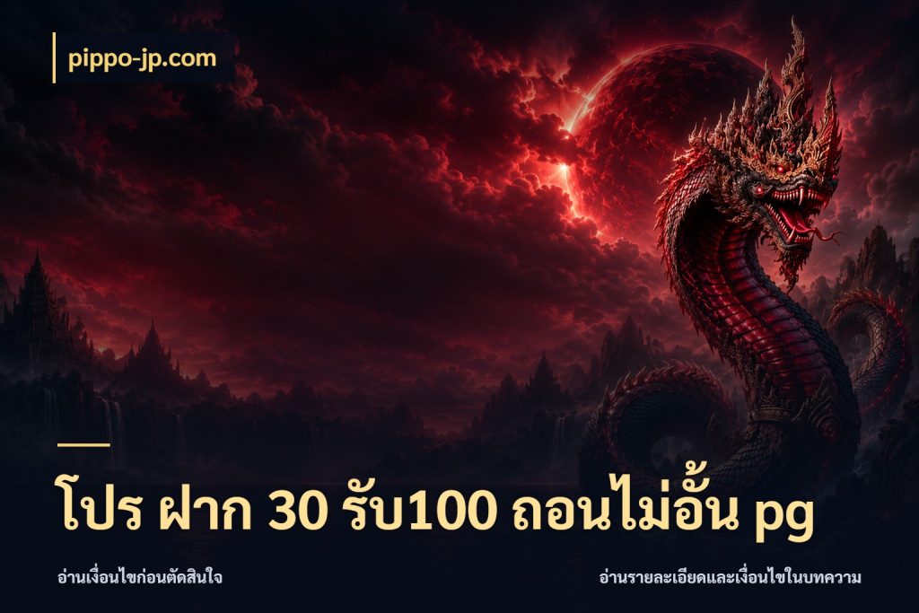 โปร ฝาก 30 รับ100 ถอนไม่อั้น pg รูปแบบโบนัสกับสิทธิ์ของสายเกม สไตล์ pippo-jp.com