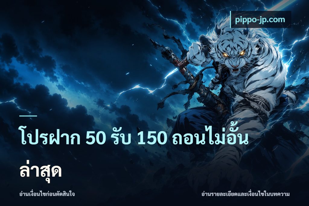 โปรฝาก 50 รับ 150 ถอนไม่อั้น ล่าสุด