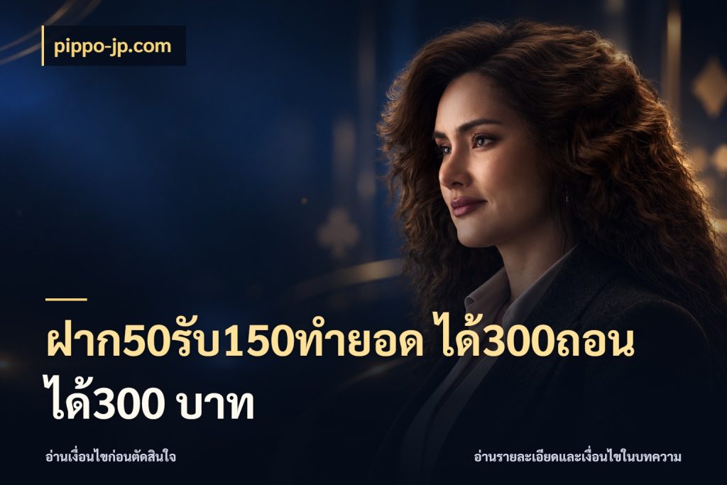 ฝาก50รับ150ทำยอด ได้300ถอนได้300 บาท pippo-jp.com จับคู่โบนัสกับสไตล์เกมที่ชอบ