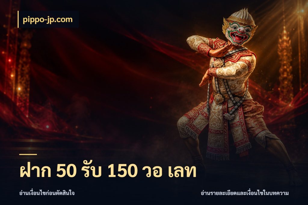 ฝาก 50 รับ 150 วอ เลท โปรยอดรับที่สายเกมสนใจ สไตล์ pippo-jp.com