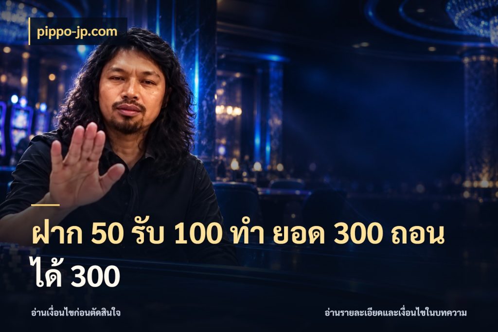 ฝาก 50 รับ 100 ทํา ยอด 300 ถอนได้ 300 จุดเด่นของเครดิตที่คนชอบเกมอยากรู้ สไตล์ pippo-jp.com