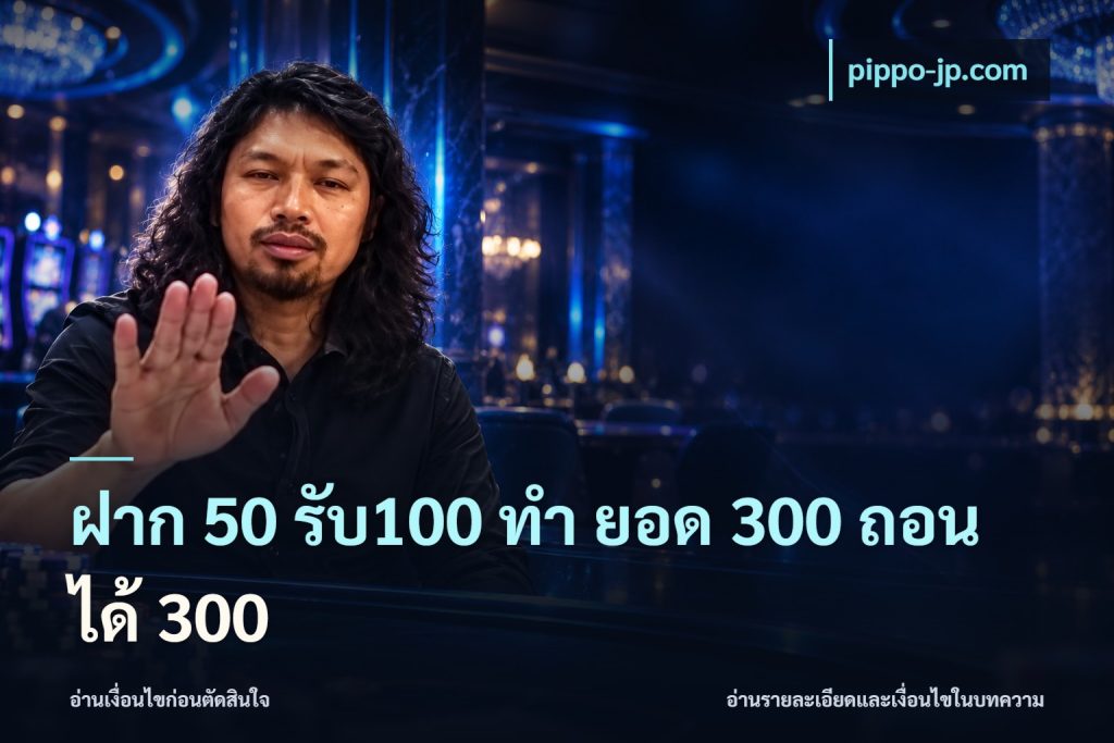ฝาก 50 รับ100 ทํา ยอด 300 ถอนได้ 300