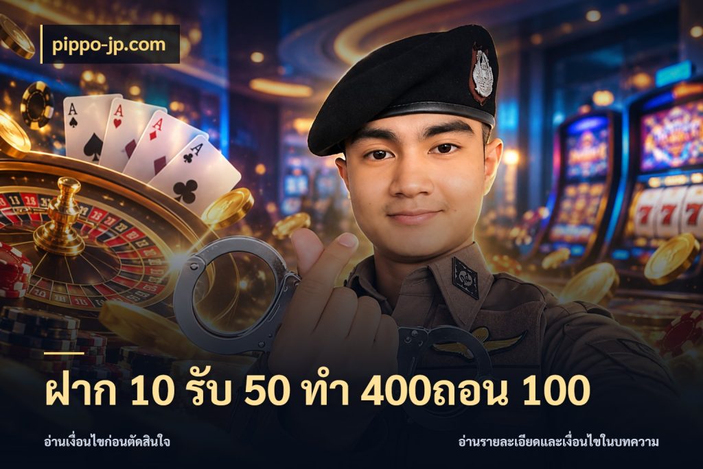 ฝาก 10 รับ 50 ทํา 400ถอน 100 จับประเด็นยอดรับก่อนเลือกความสนุก กับ pippo-jp.com