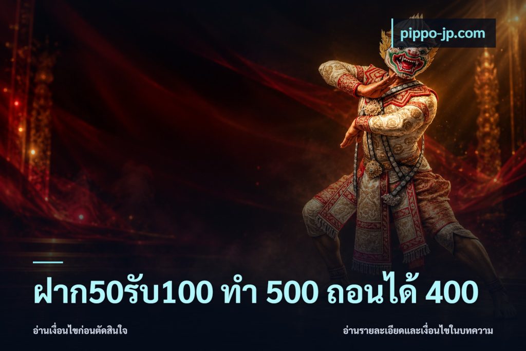ฝาก50รับ100 ทํา 500 ถอนได้ 400