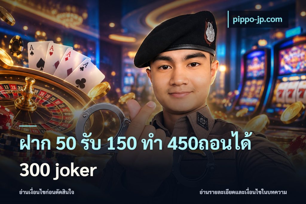 ฝาก 50 รับ 150 ทํา 450ถอนได้ 300 joker