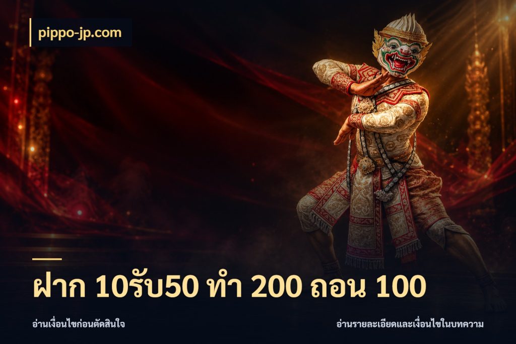 ฝาก 10รับ50 ทํา 200 ถอน 100 โปรกับเกมที่ชอบเลือกให้ตรงสไตล์ กับ pippo-jp.com